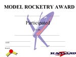 Model Rocketry Participation award